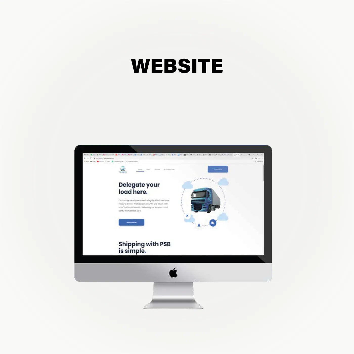 PSB Logistics website designed and built by Thumbpin