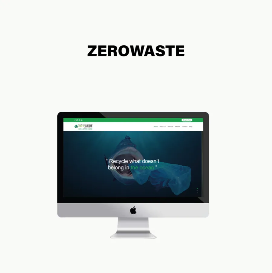 Zero Waste recycling website designed and built by Thumbpin